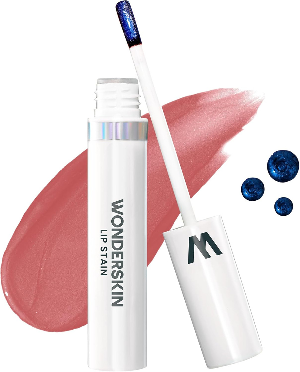 Wonderskin Wonder Blading Lip Stain Peel Off and Reveal Kit - Long Lasting, Waterproof Pink Lip Tint, Transfer Proof Natural Makeup Stain Kit (Glamorous)