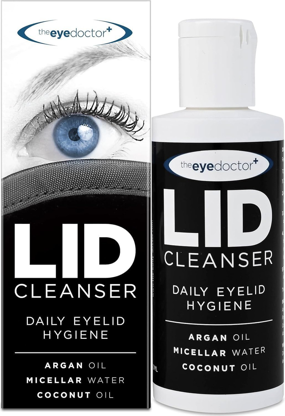 The Eye Doctor Lid Cleanser  Eyelid Cleanser to remove debris and make up from eyelids  Suitable for sensitive eyes  Contains Argan Oil Coconut Oil and Micellar Water 100ml