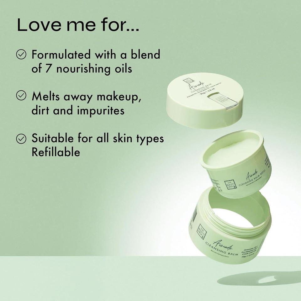 The Beauty Crop Avocado Cleansing Balm Refill - Nourishing & Hydrating, Suitable For All Skin Types, Vegan Friendly - 100 ml
