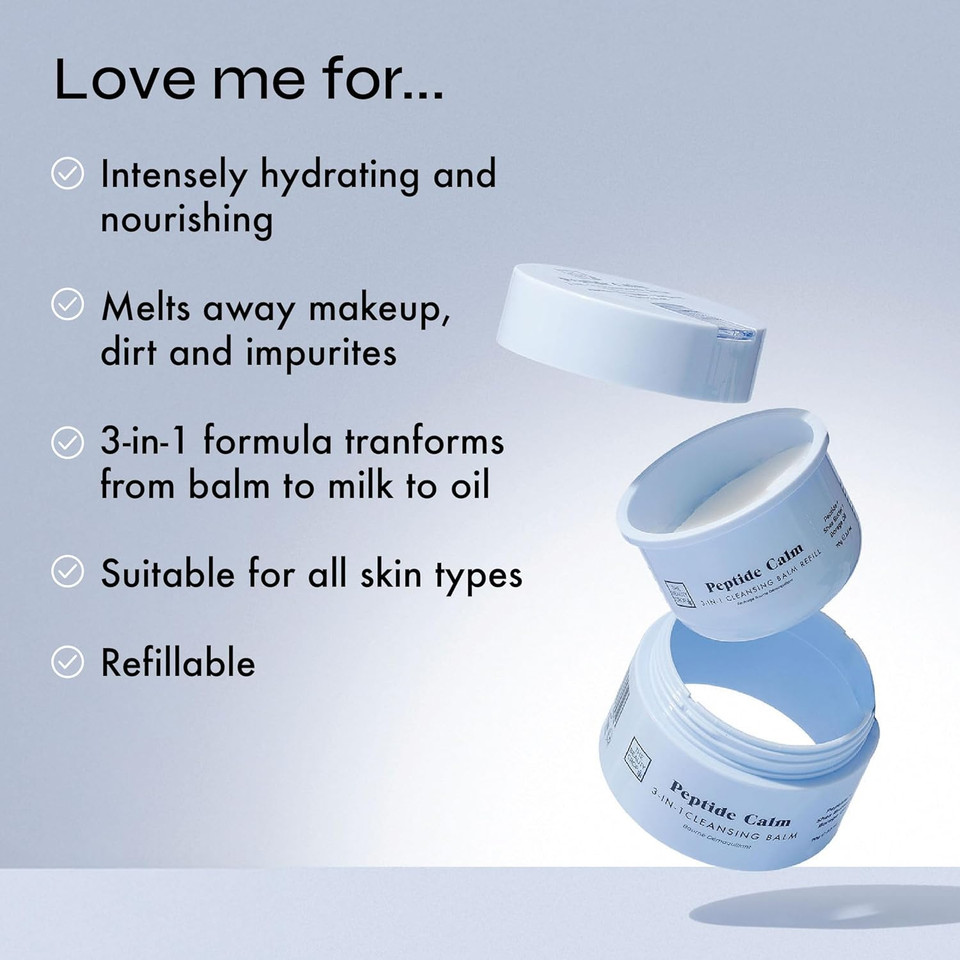The Beauty Crop Peptide Calm Cleansing Balm Refill - Nourishing & Hydrating, Suitable For All Skin Types, Vegan Friendly - 100 ml