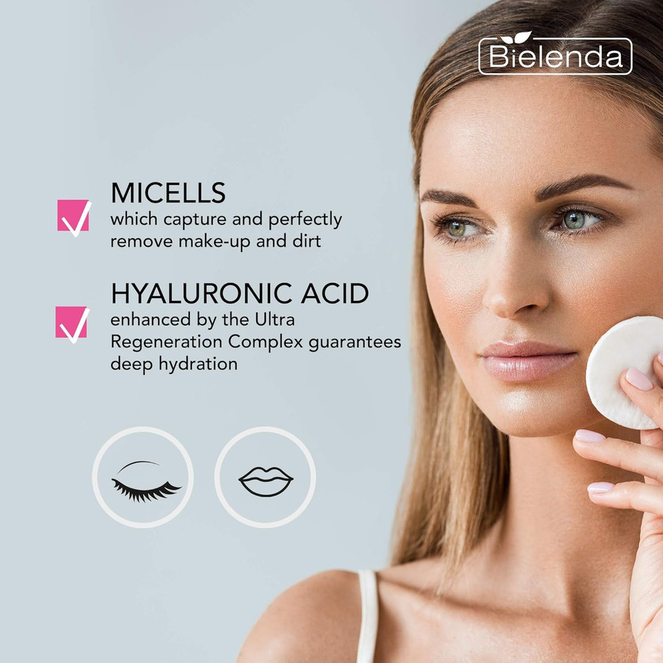 Bielenda Clean Skin Expert - 3-In-1 Soothing Micellar Water For Make-Up Removal And Cleansing Of The Face, Eyes And Lips - Clean Skin Expert 3 In 1 Soothing Micellar Water - 400 ml