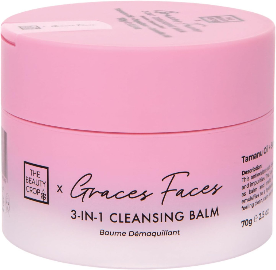 The Beauty Crop Graces Faces Refillable Cleansing Balm - Nourishing & Hydrating, All Night Hydration, Suitable For All Skin Types, Vegan Friendly - 100 ml
