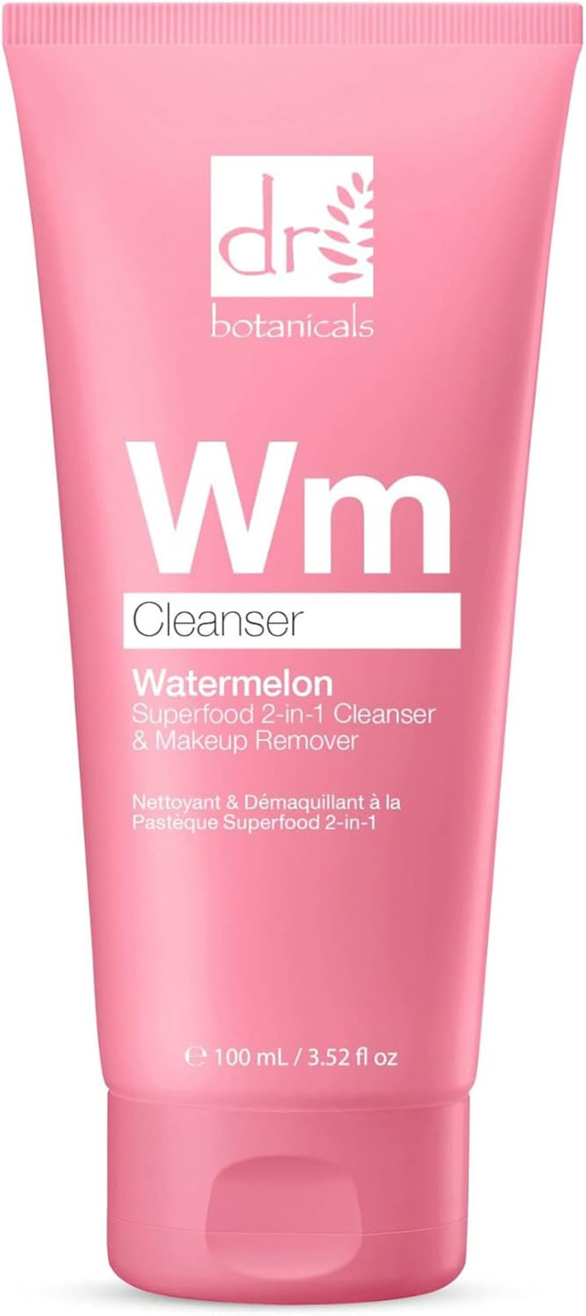 Dr Botanicals Natural Superfood 2 in 1 Cleanser & Makeup Remover with Watermelon Seed Oil, Omega Acids for Dry, Oily Skin. Reduce Sebum, Removes impurities, Recharges Face for a Glowing Look