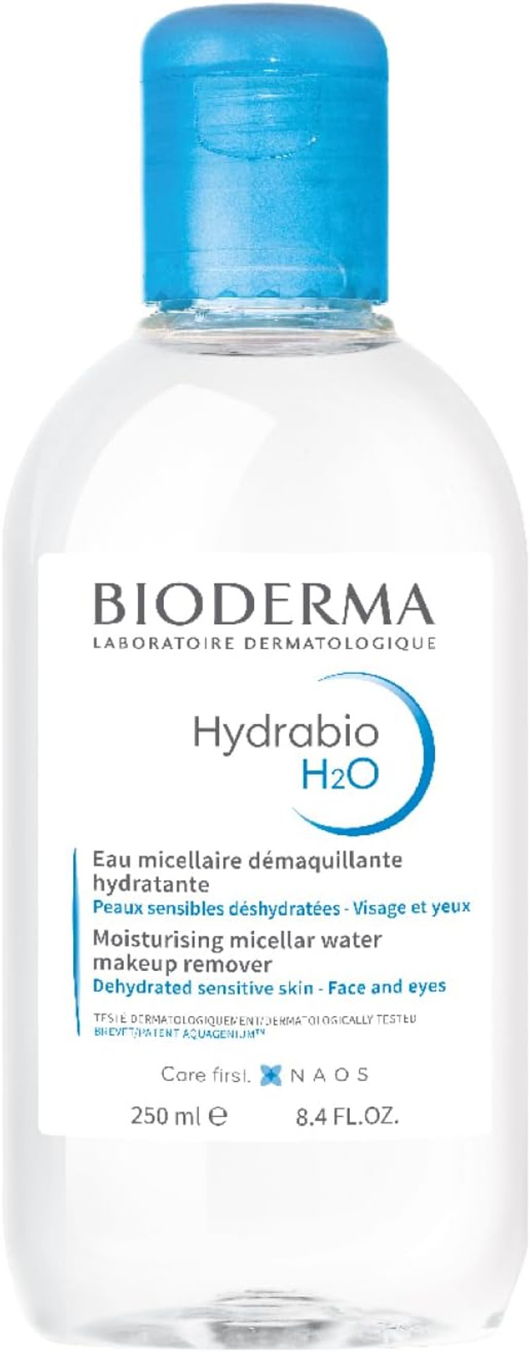 Bioderma Hydrabio H2O - Cleansing & Moisturising Micellar Water for Dehydrated Skin, Gentle Cleanser to Remove Impurities & Make Up Remover for Face & Eyes, 250ml Bioderma Hydrabio H2O - Cleansing & Moisturising Micellar Water for Dehydrated Skin, Gentle Cleanser to Remove Impurities & Make Up Remover for Face & Eyes, 250ml