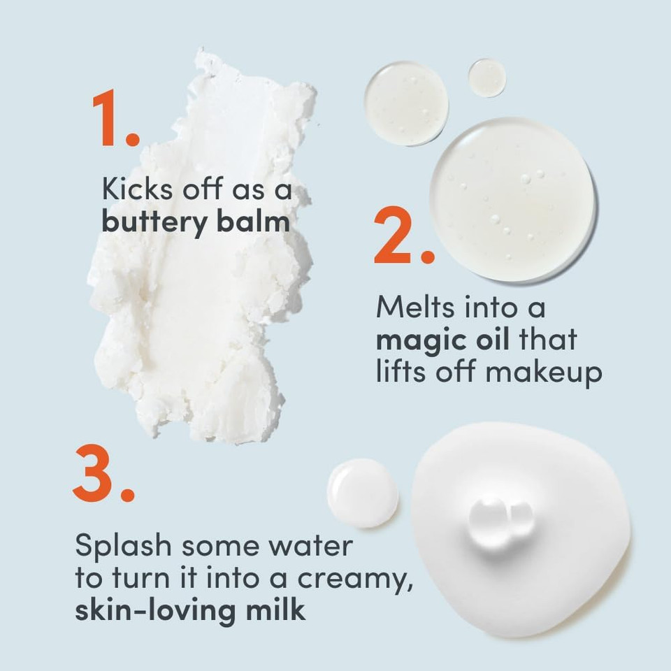 grüum 3-in-1 Melting Cleansing Balm 100ml  Makeup Remover Balm & Face Cleanser for Women  Cleansing Butter with Skin-Loving Shea Butter, Coconut Oil, Clary Sage & Eucalyptus  Vegan & Plastic-Free