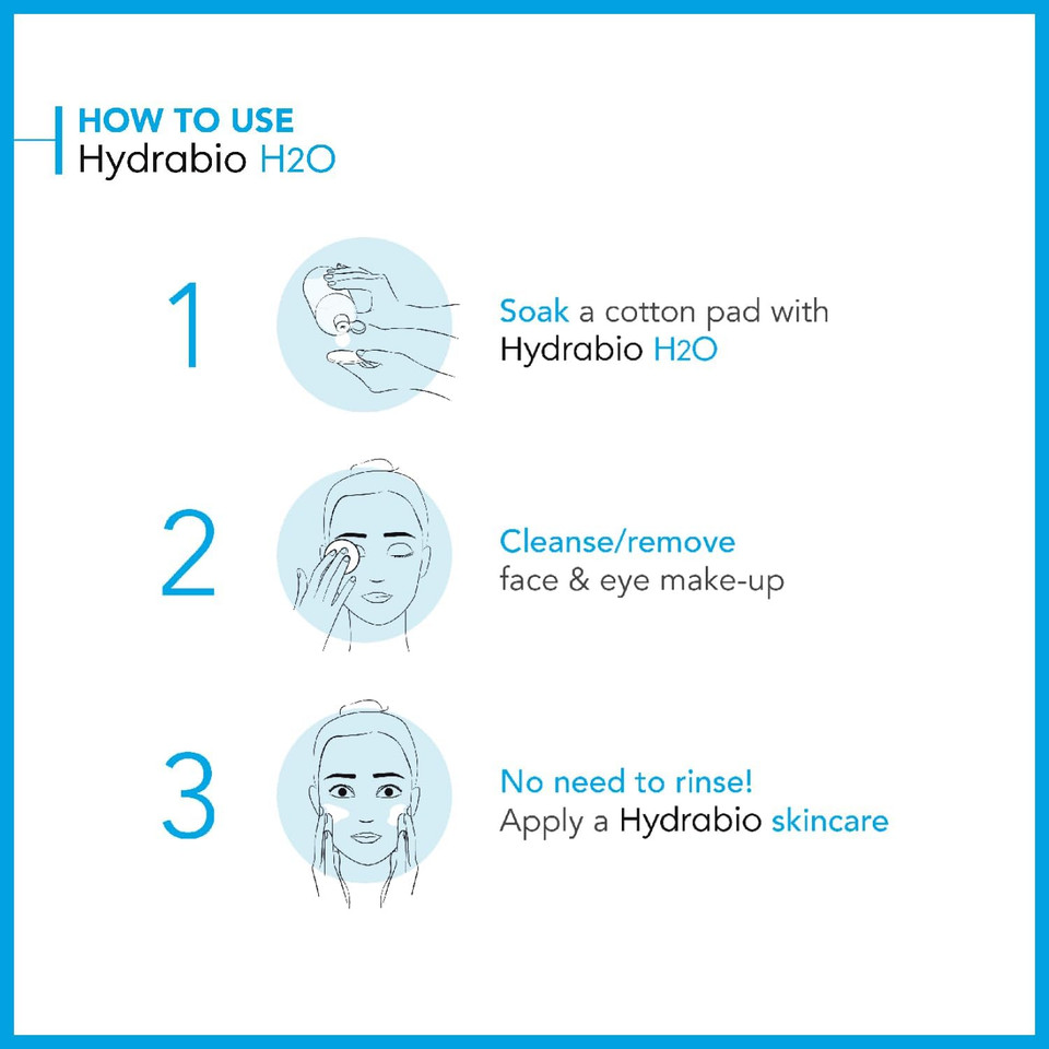Bioderma Hydrabio H2O - Cleansing & Moisturising Micellar Water for Dehydrated Skin, Gentle Cleanser to Remove Impurities & Make Up Remover for Face & Eyes, 100ml Bioderma Hydrabio H2O - Cleansing & Moisturising Micellar Water for Dehydrated Skin, Gentle Cleanser to Remove Impurities & Make Up Remover for Face & Eyes, 100ml