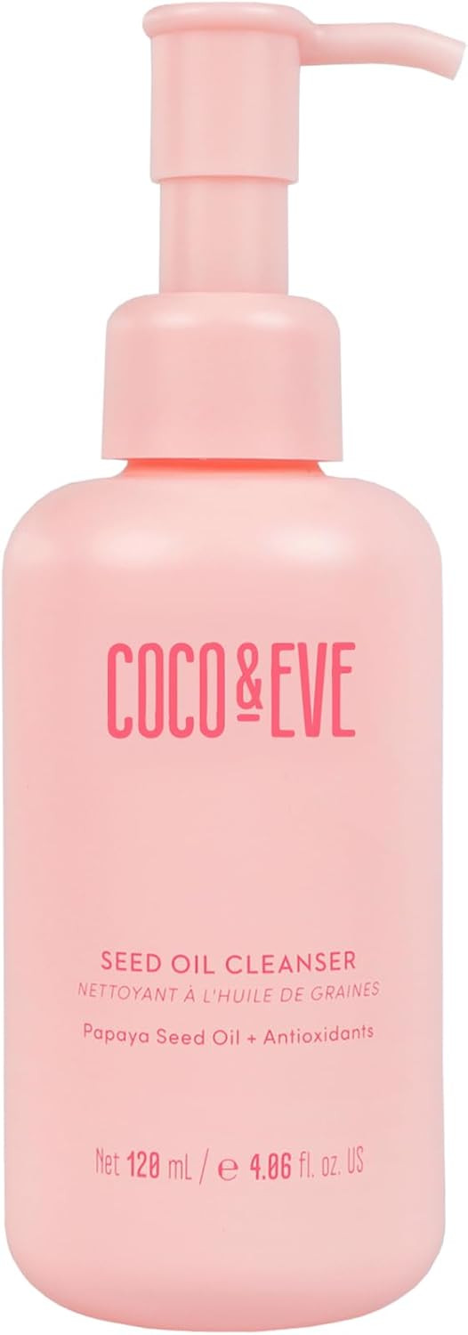 Coco & Eve Seed Oil Cleanser. Gentle Makeup Remover, Cleansing Oil to Dissolve SPF, Impurities. With Papaya Seed Oil, Dragon Fruit, Antioxidants, Vitamin E for Nourished, Radiant, Glowy Skin (120ml)