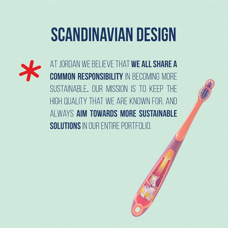 Jordan ® | Step 3 | Kids Toothbrush for Age 6-9 Years Old | 4 Units