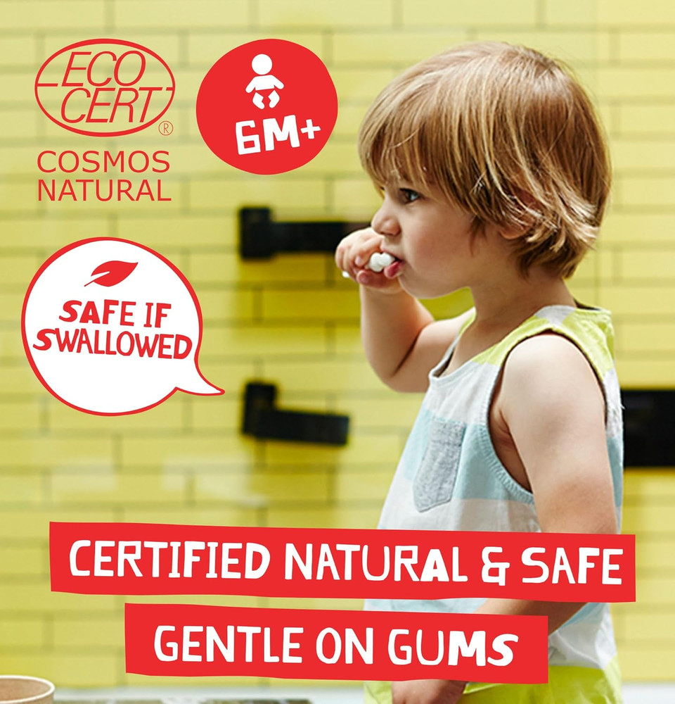 Jack N' Jill Natural Certified Toothpaste - Baby & Toddler Toothpaste, Fluoride-Free, 40% Xylitol, Sugar-Free, Safe for 6 Months and Up, Makes Tooth Brushing Fun, Organic Banana Flavour, 2 x 50g Jack N' Jill Natural Certified Toothpaste - Baby & Toddler Toothpaste, Fluoride-Free, 40% Xylitol, Sugar-Free, Safe for 6 Months and Up, Makes Tooth Brushing Fun, Organic Banana Flavour, 2 x 50g