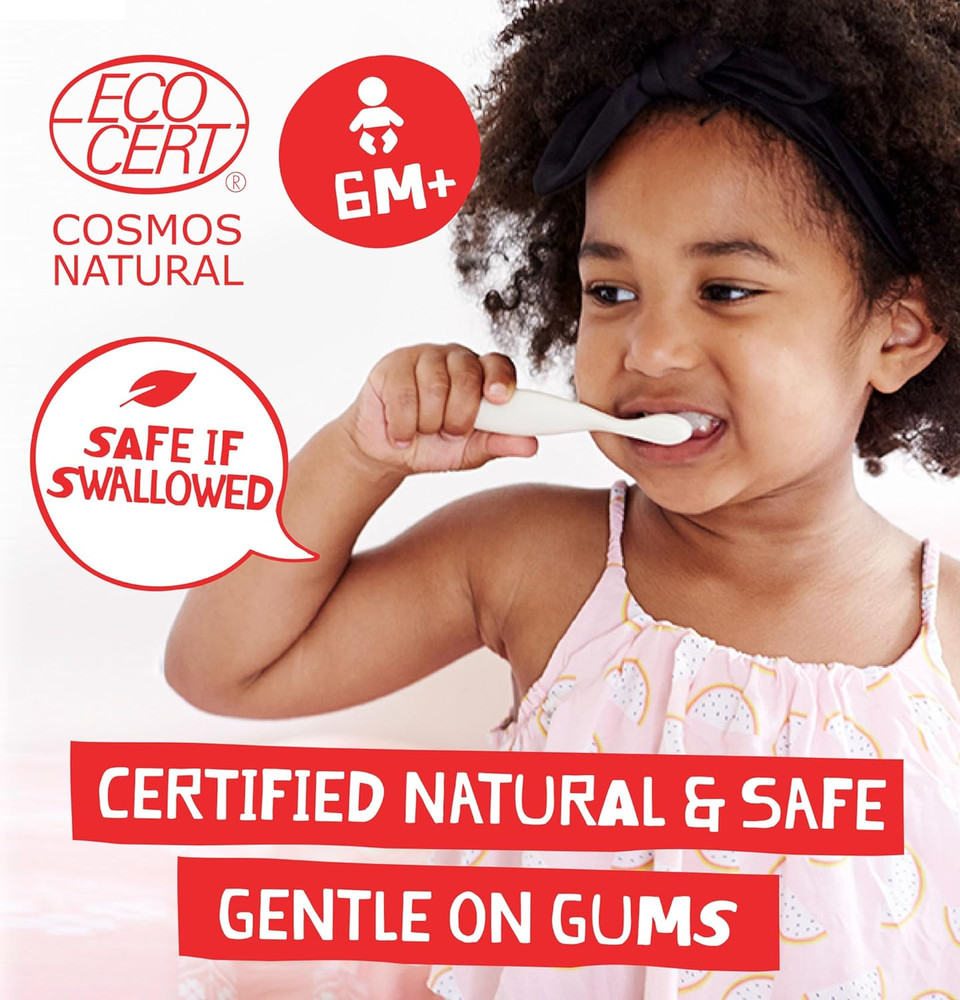 Jack N' Jill Natural Certified Toothpaste - Baby & Toddler Toothpaste, Fluoride-Free, 40% Xylitol, Organic & Sugar-Free, Safe for 6 Months & Up, Makes Brushing Fun, Banana 2 x 50g & Blueberry 1 x 50g Jack N' Jill Natural Certified Toothpaste - Baby & Toddler Toothpaste, Fluoride-Free, 40% Xylitol, Organic & Sugar-Free, Safe for 6 Months & Up, Makes Brushing Fun, Banana 2 x 50g & Blueberry 1 x 50g