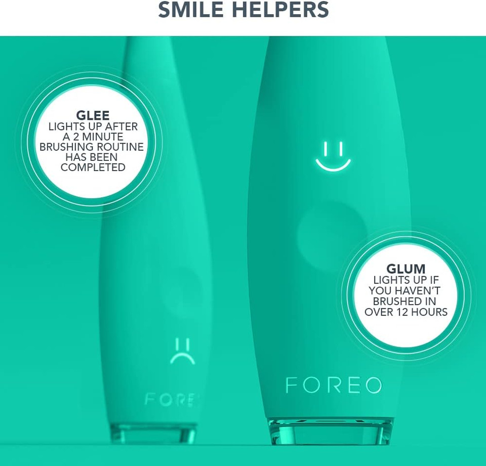 FOREO ISSA Baby Gentle Sonic Toothbrush for Babies Aged 0 to 4, Kiwi Green
