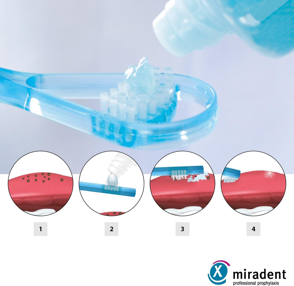 Miradent Tongue Cleaner Tong Clin De Luxe, Blue, Pack of 1