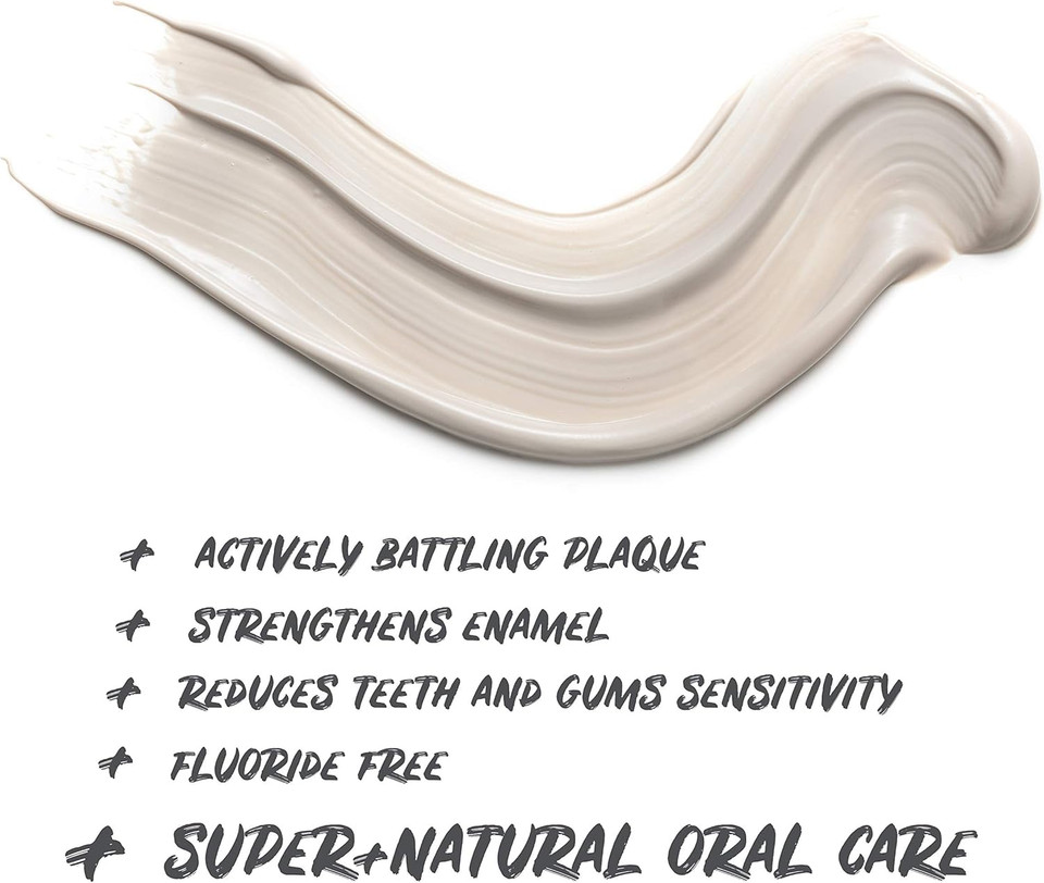 Ecodenta Toothpaste Fluoride Free - Triple Force Teeth Cleaning Plaque Removal Enamel Strengthening Sensitivity Reducing Tooth Paste 100ml