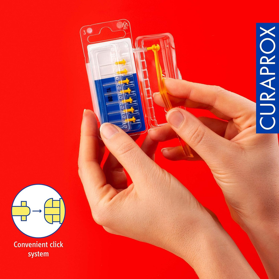 Curaprox CPS 06 Prime Refill Interdental Brushes, Turquoise, 8 Count - 8 x 0.6mm - 2.2mm Internal Toothbrushes