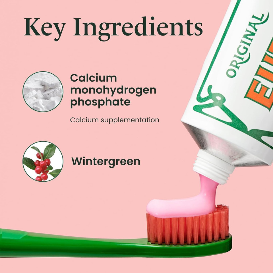 Euthymol Original Toothpaste, 75 ml, Pack of 2 with Colgate Toothbrush