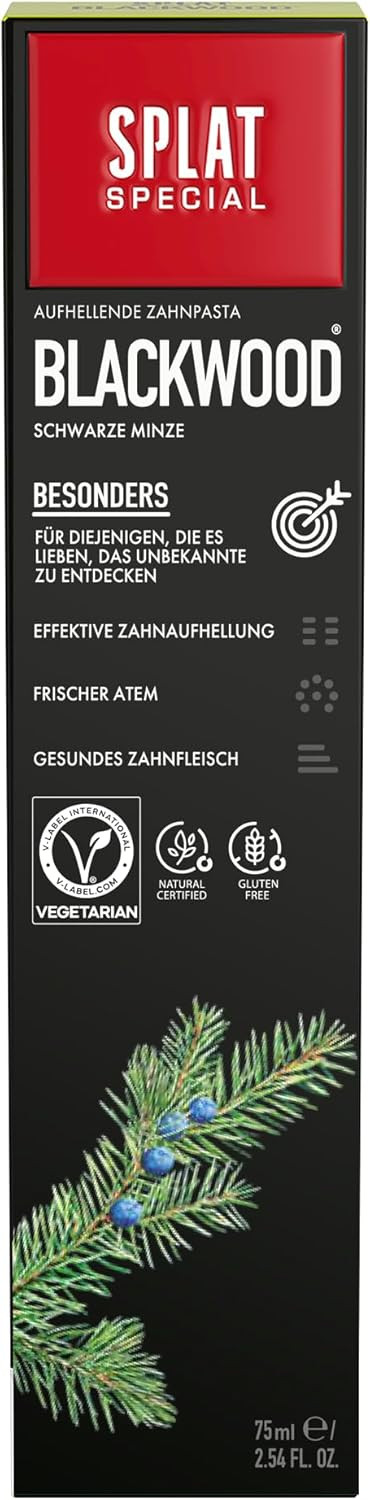 SPLAT® Special Blackwood Activated Charcoal Whitening Toothpaste | Suitable for Vegetarians, SLES Free 75g