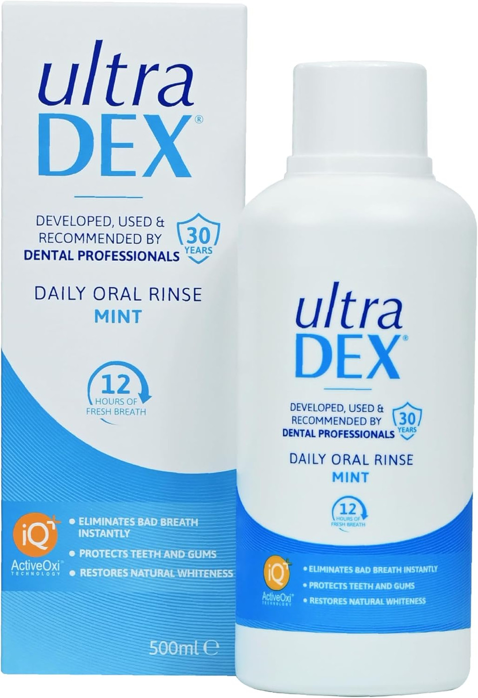 UltraDEX Daily Oral Rinse, Mint 500 ml & WhiteningToothpaste 75ml