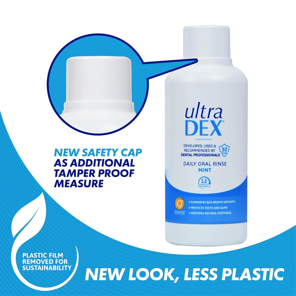 UltraDEX Daily Oral Rinse, Mint 500 ml & WhiteningToothpaste 75ml