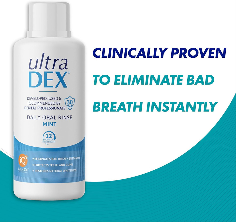 UltraDEX Daily Oral Rinse, Mint 500 ml & WhiteningToothpaste 75ml
