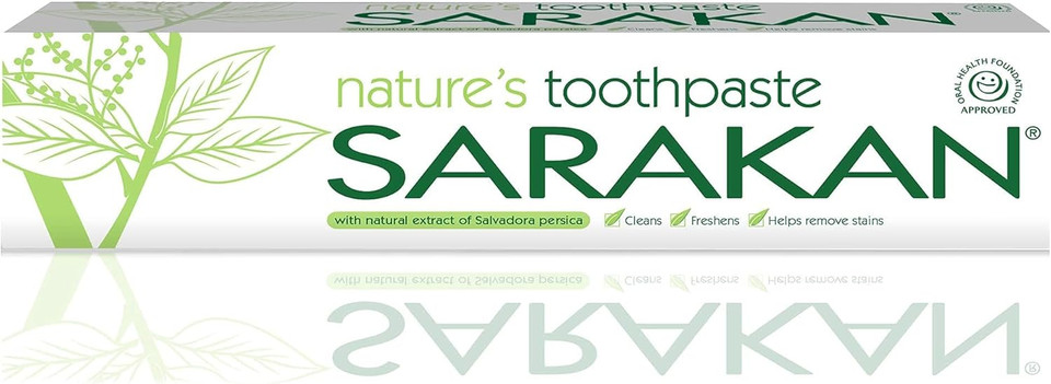 Sarakan Natures Toothpaste (50 ml) | Vegan Toothpaste | Fluoride Free | Suitable for Adults and Children - 3 Pack