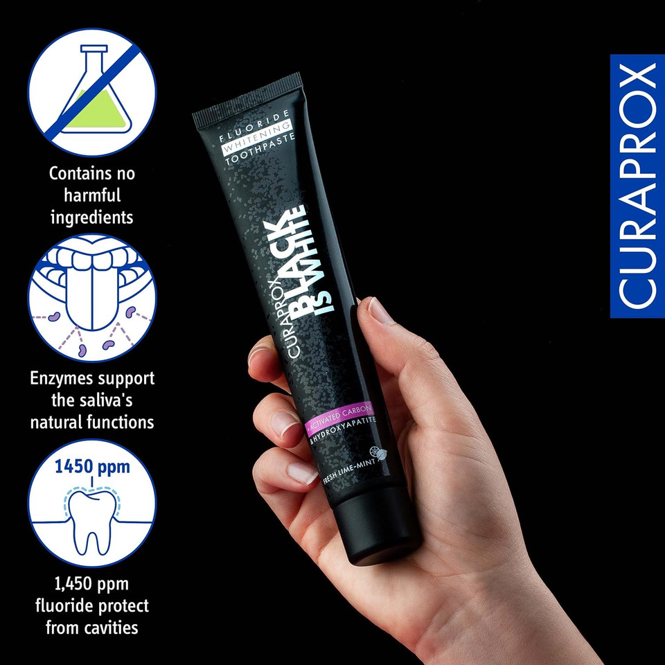 Curaprox Black Is White Charcoal Toothpaste
