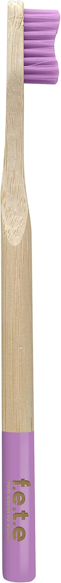 f.e.t.e | Magnificent Mauve Bamboo Toothbrush | Biodegradable & Compostable Handle | Recyclable Soft Bristles | Sustainable | Vegan