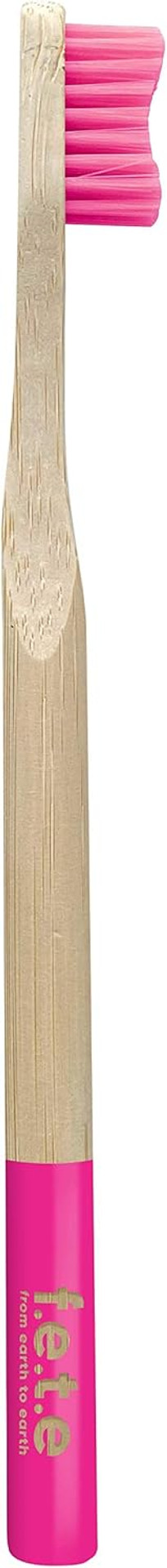 f.e.t.e | Love at First White Bamboo Toothbrush | Biodegradable & Compostable Handle | Recyclable Medium Bristles | Sustainable | Vegan