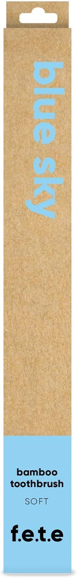 f.e.t.e | Upbeat Blue Bamboo Toothbrush | Biodegradable & Compostable Handle | Recyclable Medium Bristles | Sustainable | Vegan