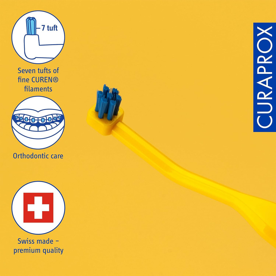 Curaprox CS708 Implant/Ortho Brush, Multicolor