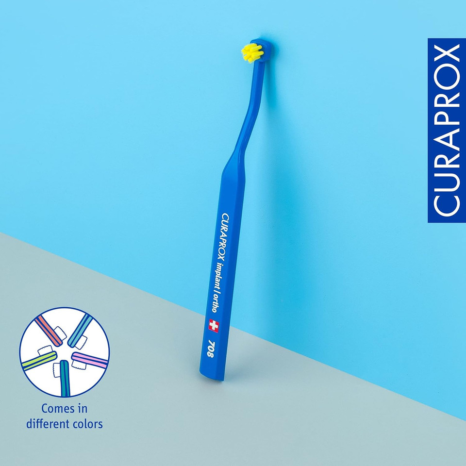 Curaprox CS708 Implant/Ortho Brush, Multicolor