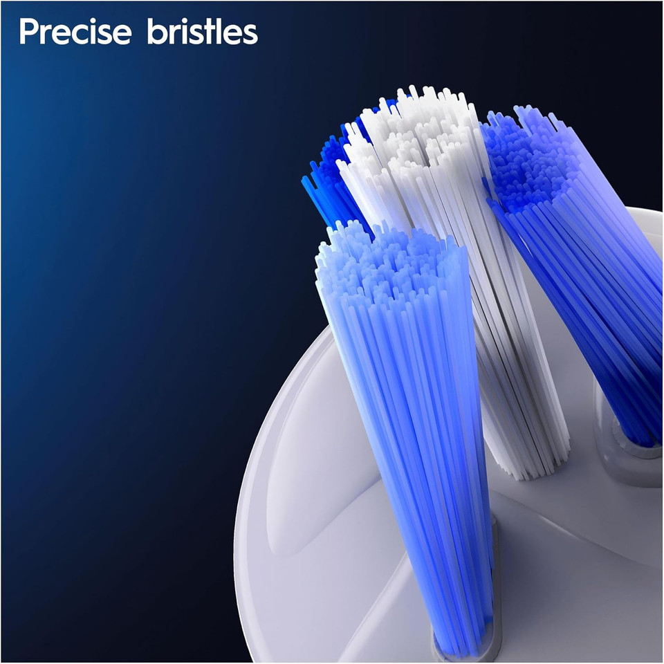 Oral-B iO Specialised Clean Electric Toothbrush Head, Precisely Angled Tufts for Deeper Plaque Removal for Hard to Reach Areas, Pack of 2 Toothbrush Heads, White