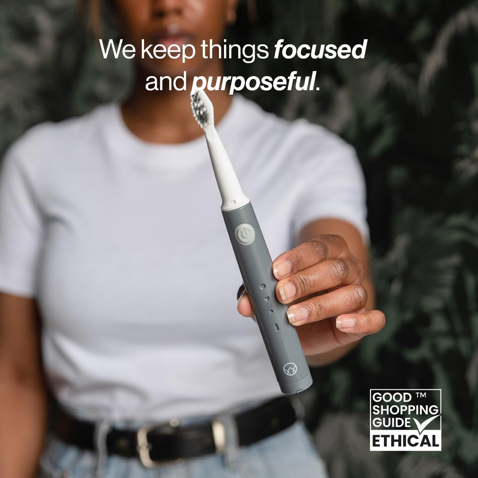 Waken Sonic Electric Toothbrush, Precision-Power Technology for Plaque Removal & Stain-Free Smile, Oral Care for Men & Women in Graphite Grey Waken Sonic Electric Toothbrush, Precision-Power Technology for Plaque Removal & Stain-Free Smile, Oral Care for Men & Women in Graphite Grey