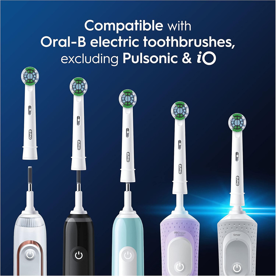 Oral-B Pro Precision Clean Electric Toothbrush Head, X-Shape and Angled Bristles for Deeper Plaque Removal, Pack of 12 Toothbrush Heads, White