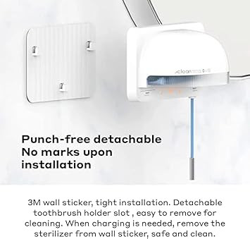 Oclean S1 Toothbrush UVC Steriliser, UVC-LED Safe Sterilisation, 99.9 Percent High Sterilising Rate, Auto-sterilising - White, One Size