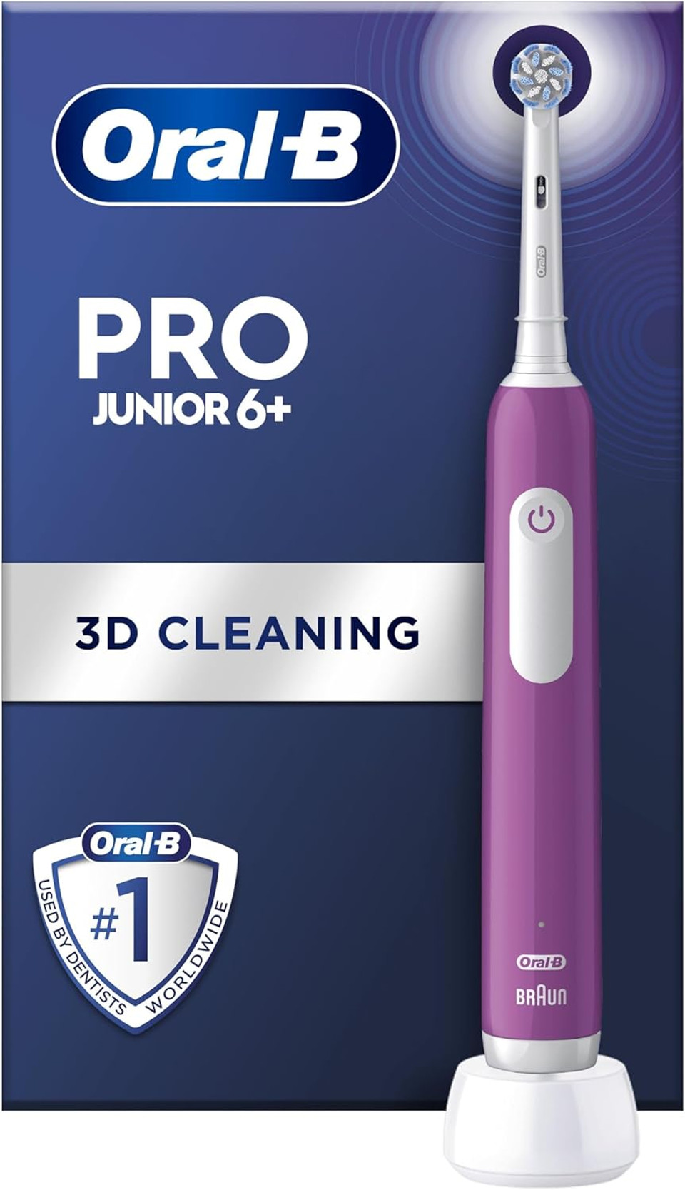 Oral-B Pro Junior Electric Toothbrush, 1 Green Handle, 1 Toothbrush Head, Designed by Braun, for Ages 6+ Oral-B Pro Junior Electric Toothbrush, 1 Green Handle, 1 Toothbrush Head, Designed by Braun, for Ages 6+