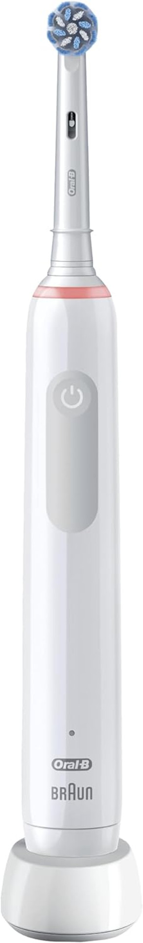 Oral-B Pro 3 Electric Toothbrushes For Adults, Oral B Electric Toothbrush, Gifts for Women or Men, 1 Toothbrush Head, 3 Modes with Teeth Whitening, 2 Pin UK Plug, 3000, White