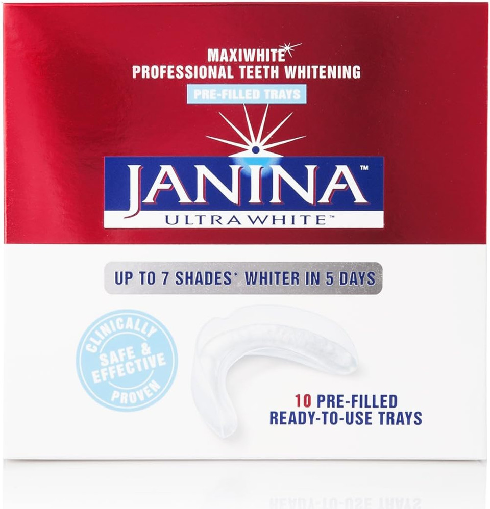 Janina Ultra White Maxiwhite Professional Teeth Whitening Pre-Filled Trays, 10-Count