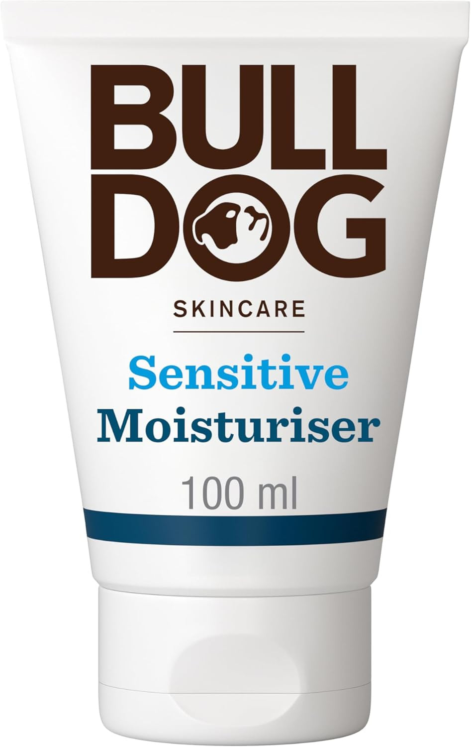 Bulldog Skincare Sensitive Face Moisturiser for Men, Fragrance Free, Specially Formulated for Sensitive Skin, Provides 24-Hour Hydration, 100ml
