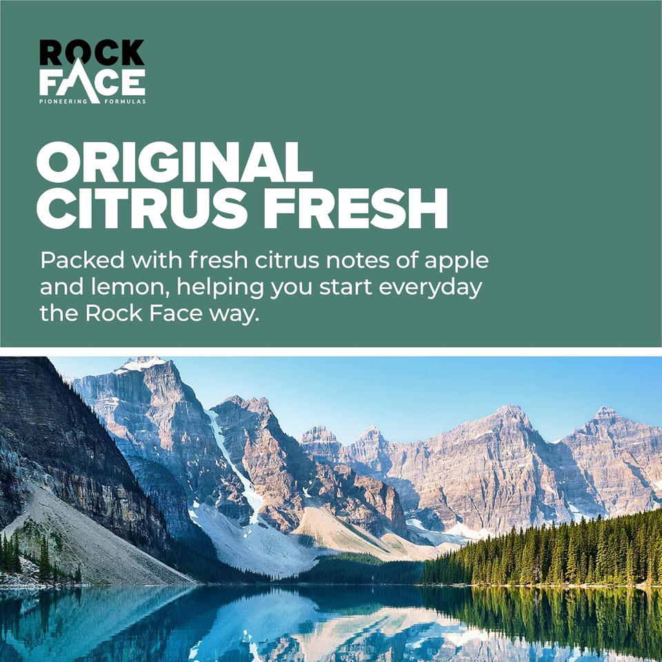 Rock Face Mens Moisturiser - SPF 20 Face Cream, Protect from UVA and UVB Rays, 100ml, Energising Skincare, Fast Absorbing & Non-Greasy, Fresh Citrus Scent