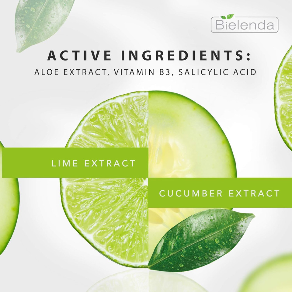 Bielenda Bouquet Nature Cucumber and Lime Day / Night Mattifying Face Cream for Combination and Oily Skin