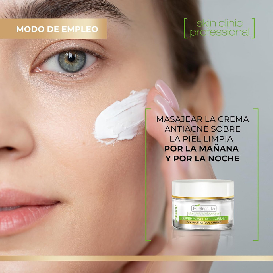 Bielenda Professional Mezo Anti-Wrinkle Corrective Cream, Anti-Ageing Treatment for Combination, Oily & Acne-Prone Skin, Day/Night, 50 ml