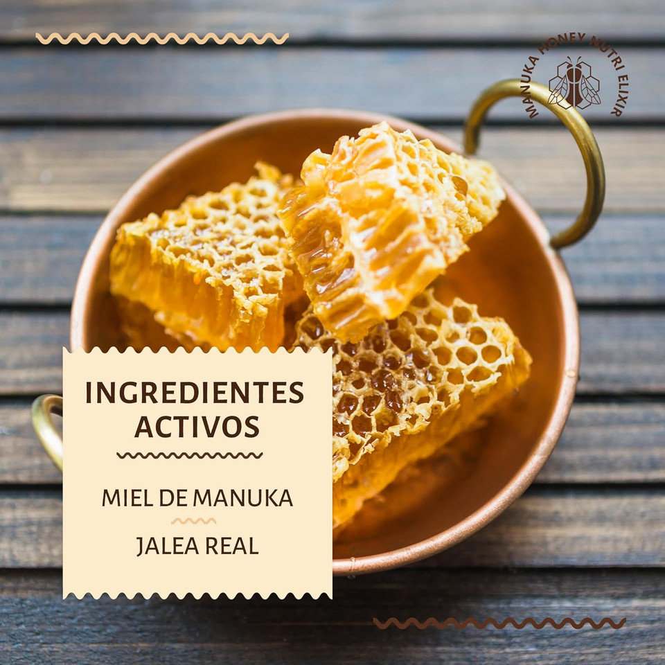 Bielenda Manuka Honey Nourishing and Hydrating Face Serum, Enriched with Manuka Honey, Vitamin C and B, for Dry and Sensitive Skin, Day/Night, 30 ml