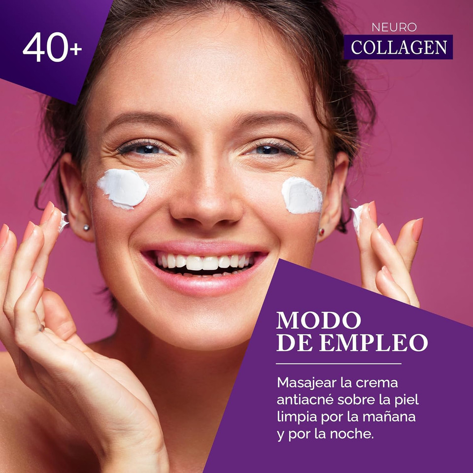 Bielenda Neuro Collagen Moisturising Face Cream Fills Fixed Wrinkles And Lifts The Skin Improves Firmness Of The Skin Moisturizing Face Cream Concentrate 40+ Day/Night - 50 ml