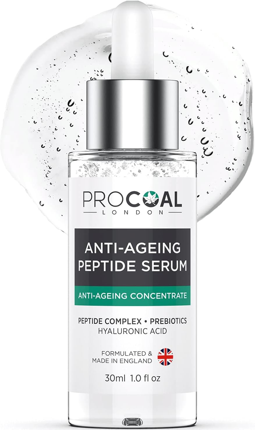 Argireline Serum, Peptide & Hyaluronic Acid Serum 30ml by Procoal - Face Serum With Acetyl Hexapeptide-8, 100% Recyclable Packaging, Vegan, Made in UK