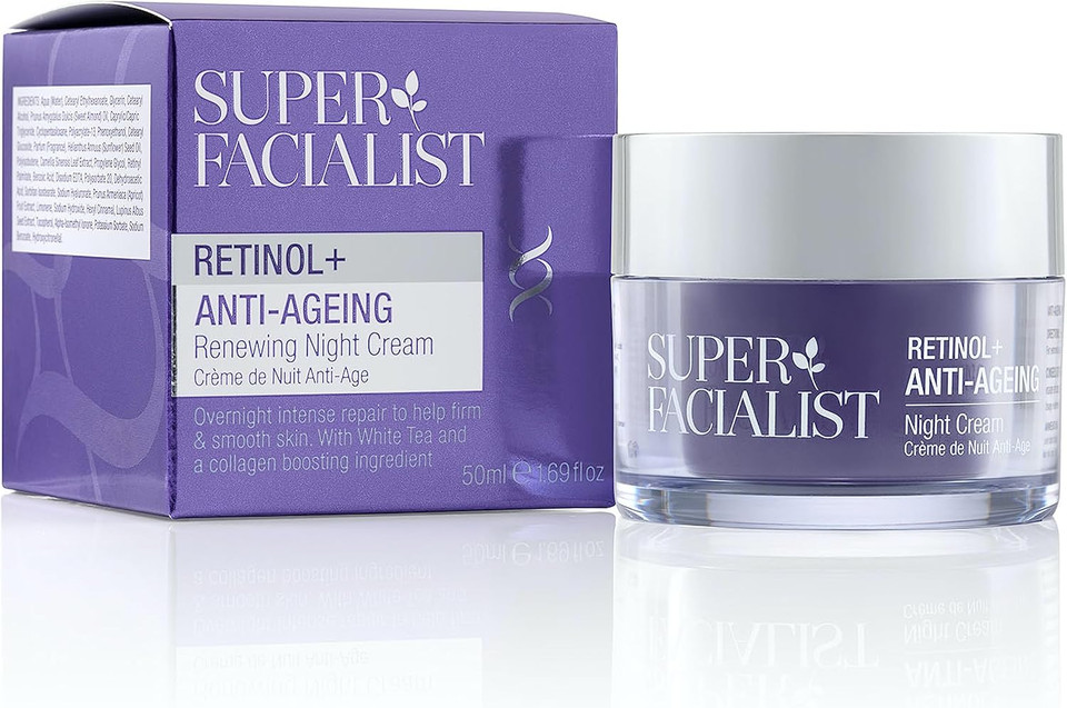Super Facialist Womens Retinol + Anti Wrinkle & Anti Ageing Face Day Cream, Moisturises & Reduces Fine Lines 50ml (Pack of 2)