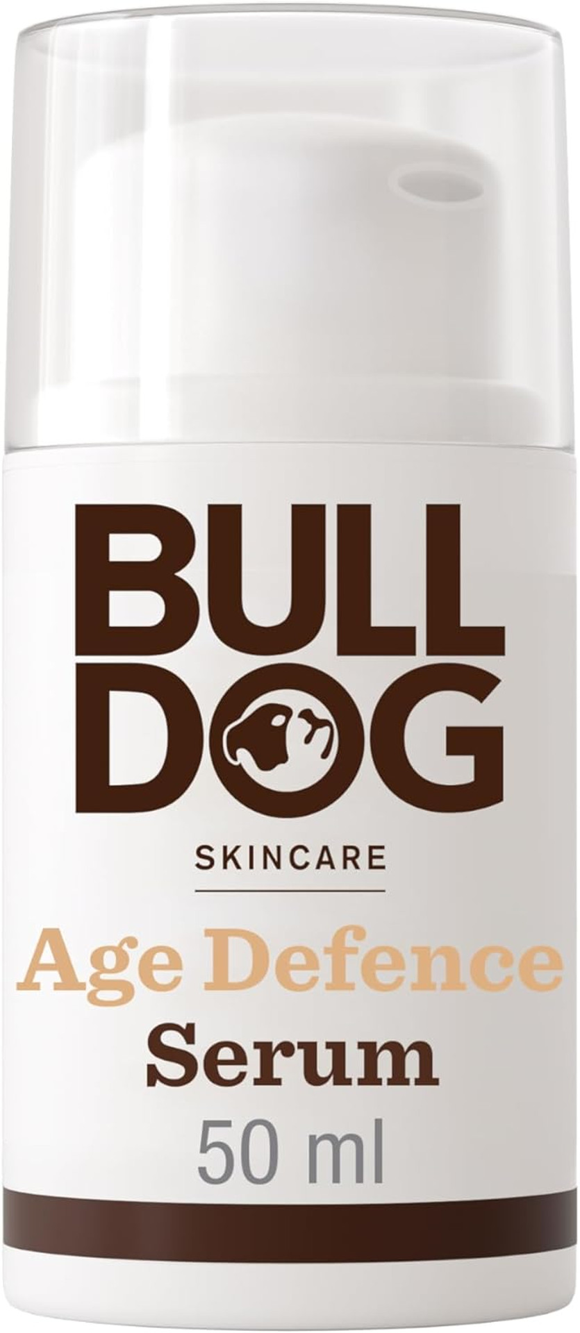 Bulldog Skincare Age Defence Face Serum for Men, Face Moisturiser for Mature Skin, Reduces Signs of Ageing, Enriched With Brown Algae, 50ml