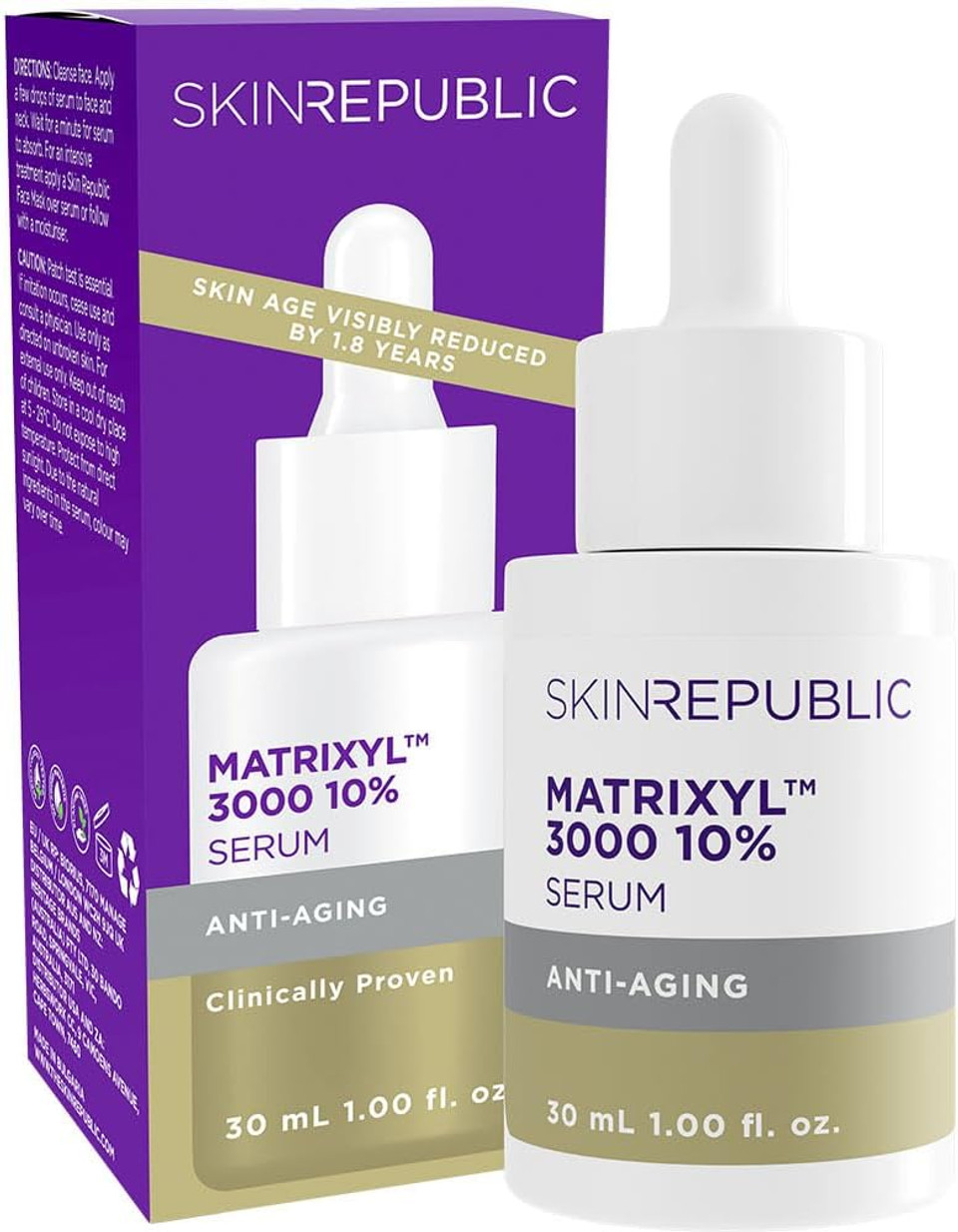 Skin Republic Matrixyl 3000 10% Anti-Aging Serum, Reduces Deep Wrinkles & Improves Skin Texture (30ml)