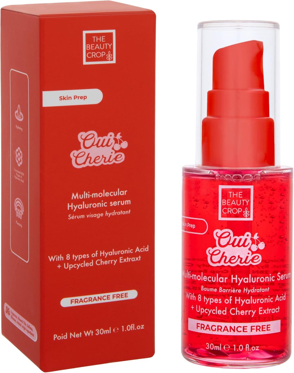The Beauty Crop Oui Cherie Hyaluronic Acid Serum - Multi-Molecular Hydrating, Vegan Friendly and Fragrance Free - 30ml