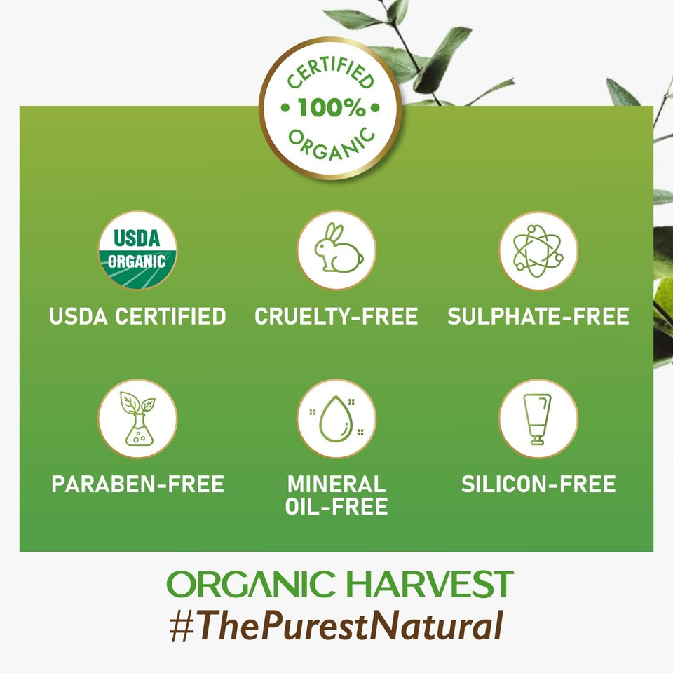 Organic Harvest Aloe Vera Gel: With Organic Glycerine | Moisturizer for Women and Men | Aloe Vera Gel for Face and Hair | 100% American Certified Organic | Sulphate & Paraben-free 100gm