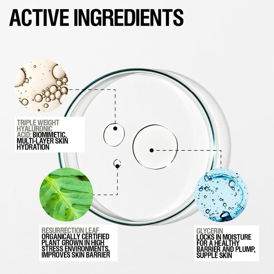 Grown Alchemist Smoothing Hyaluronic Acid Serum - Hydrating Serum with Organic Plant Derived Triple Weight Concentrated Hyaluronic Acid Serum For Face - Skin Barrier, Hydrating Face Serum - 25 ml